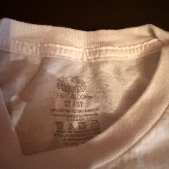 Fruit of the Loom Kids White Short Sleeve Tee - Picture 3 of 4